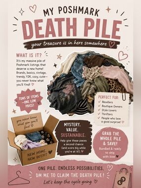 DEATH PILE MYSTERY BOX - YOU WILL LOVE 💕 WOMENS CLOTHING JEWELRY HOME OFFICE ETC